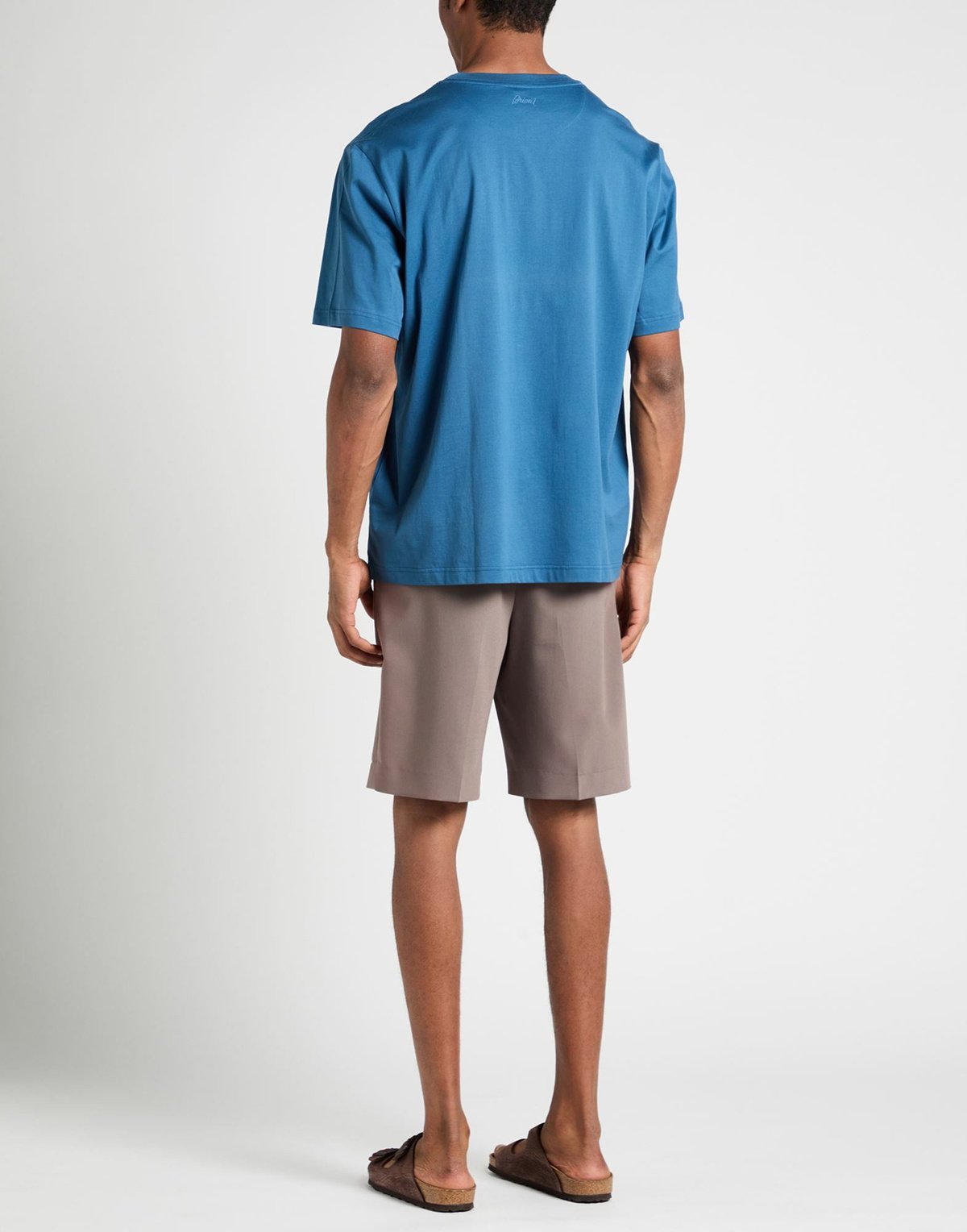 Brioni Mens T-shirt Slate in Blue