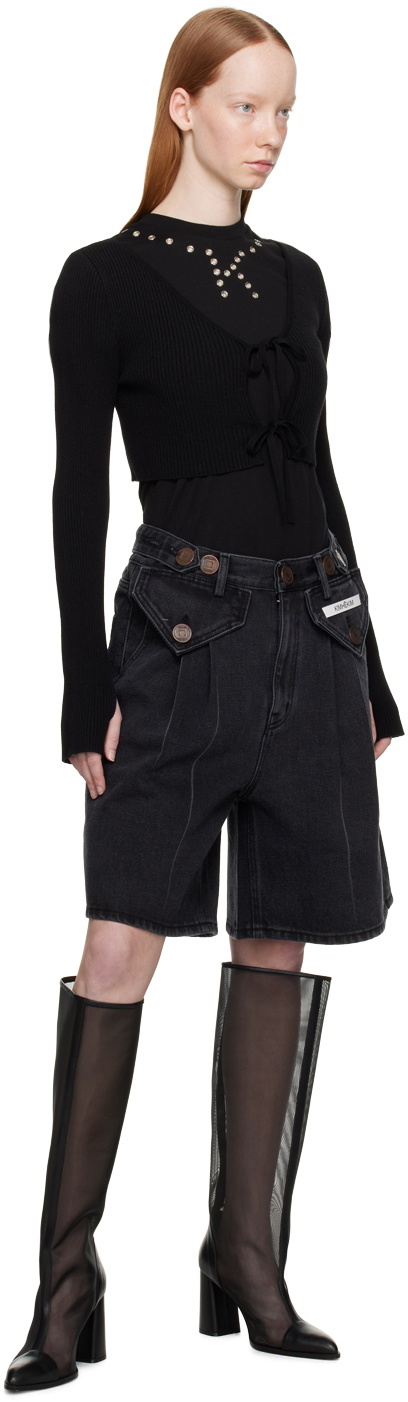 KIMHĒKIM Black Cropped Cardigan