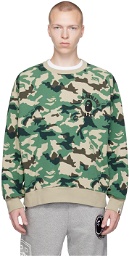 BAPE Green Woodland Camo Sweatshirt