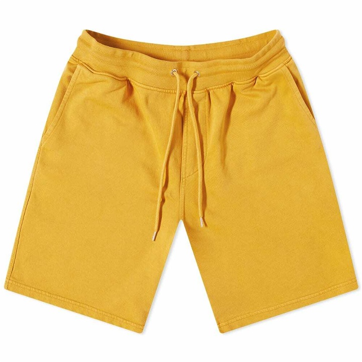 Photo: Colorful Standard Men's Classic Organic Sweat Short in Burned Yellow