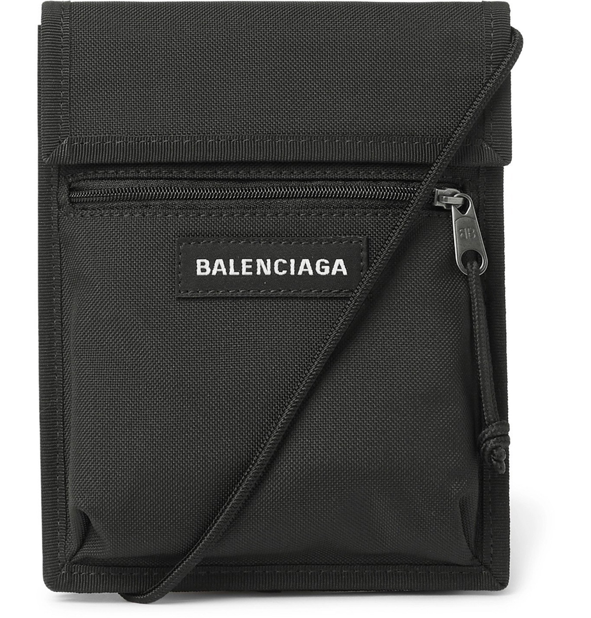Balenciaga - Explorer Logo-Appliquéd Canvas Messenger Bag - Black ...