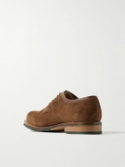 Grenson - Camden Leather-Trimmed Suede Derby Shoes - Brown