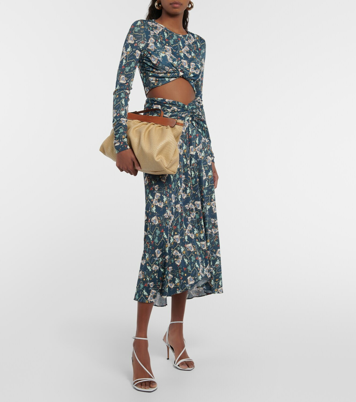 Isabel Marant - Luz raffia-effect clutch