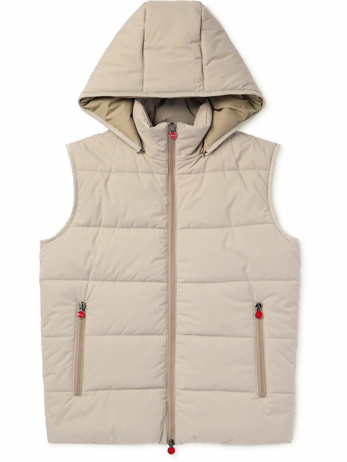 Kiton - Quilted Padded Shell Hooded Gilet - Neutrals