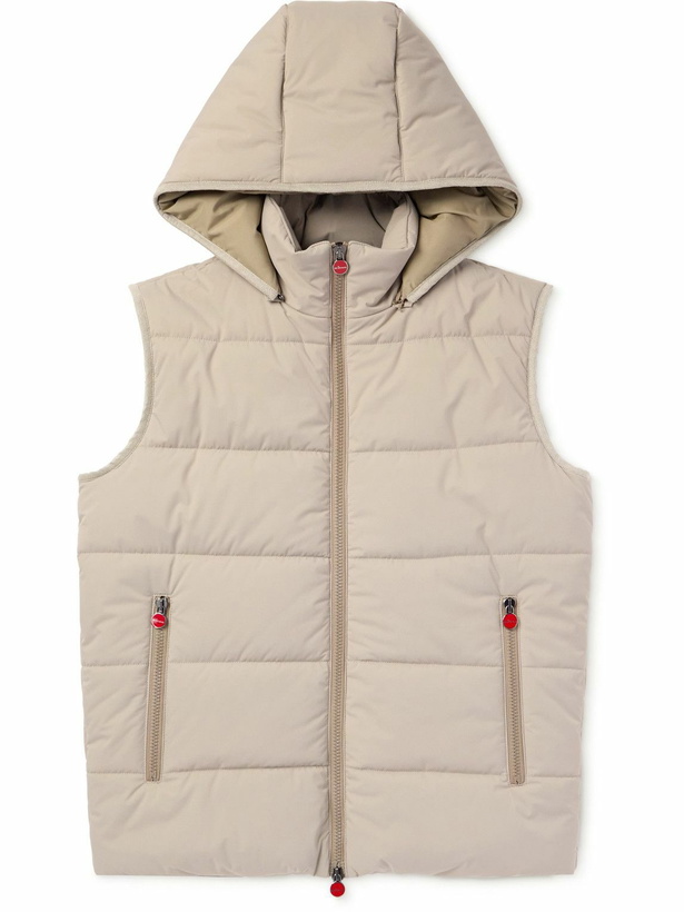 Photo: Kiton - Quilted Padded Shell Hooded Gilet - Neutrals