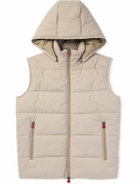 Kiton - Quilted Padded Shell Hooded Gilet - Neutrals
