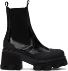 GANNI Black Cleated Chelsea Boots