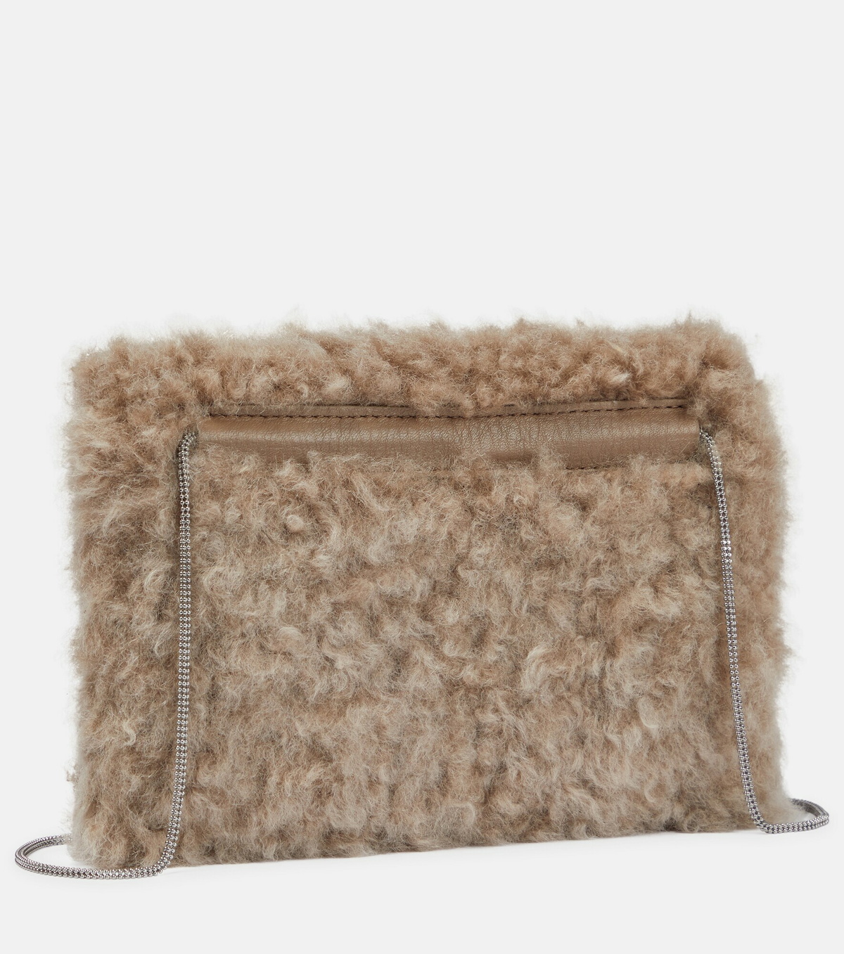 Brunello Cucinelli - Shearling wallet on chain