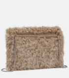 Brunello Cucinelli - Shearling wallet on chain