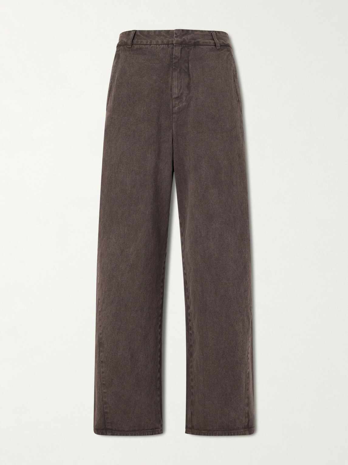 Amomento - Garment Dyed Wide-Leg Jeans - Brown