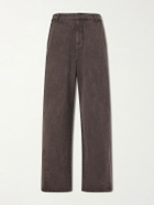 Amomento - Garment Dyed Wide-Leg Jeans - Brown
