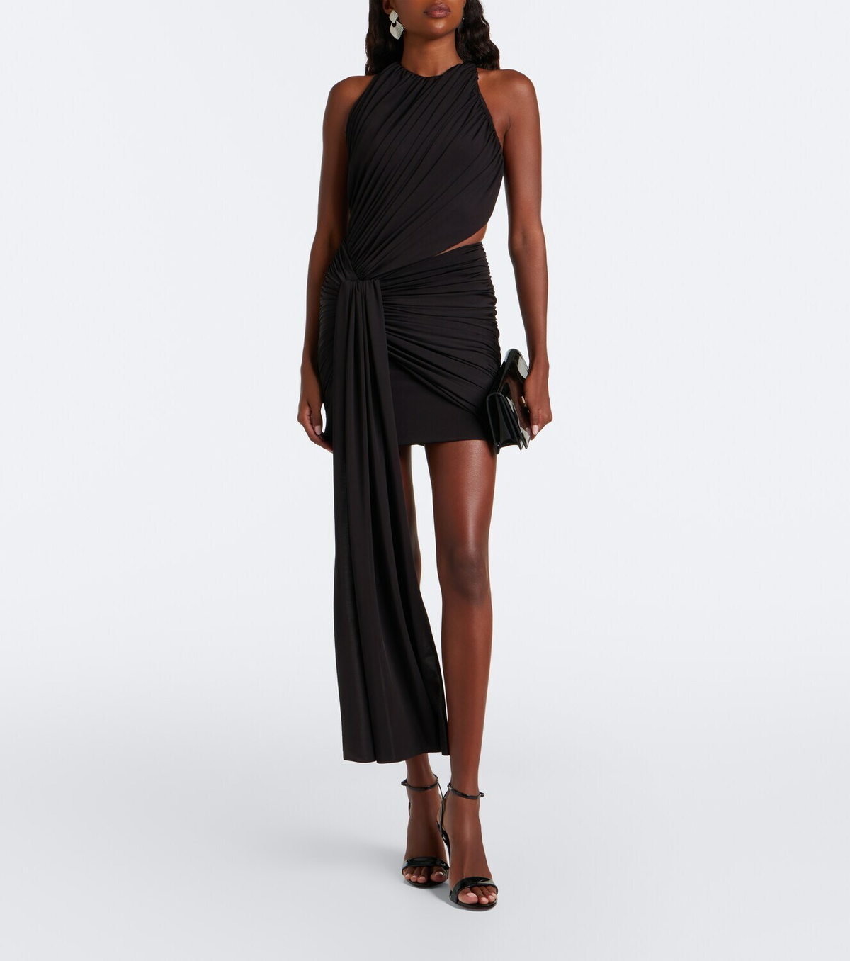 David Koma Cutout draped minidress