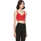 Ernest Leoty Red Jade Crop Top