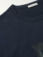 MONCLER - Logo-Appliquéd Cotton-Jersey T-Shirt - Blue