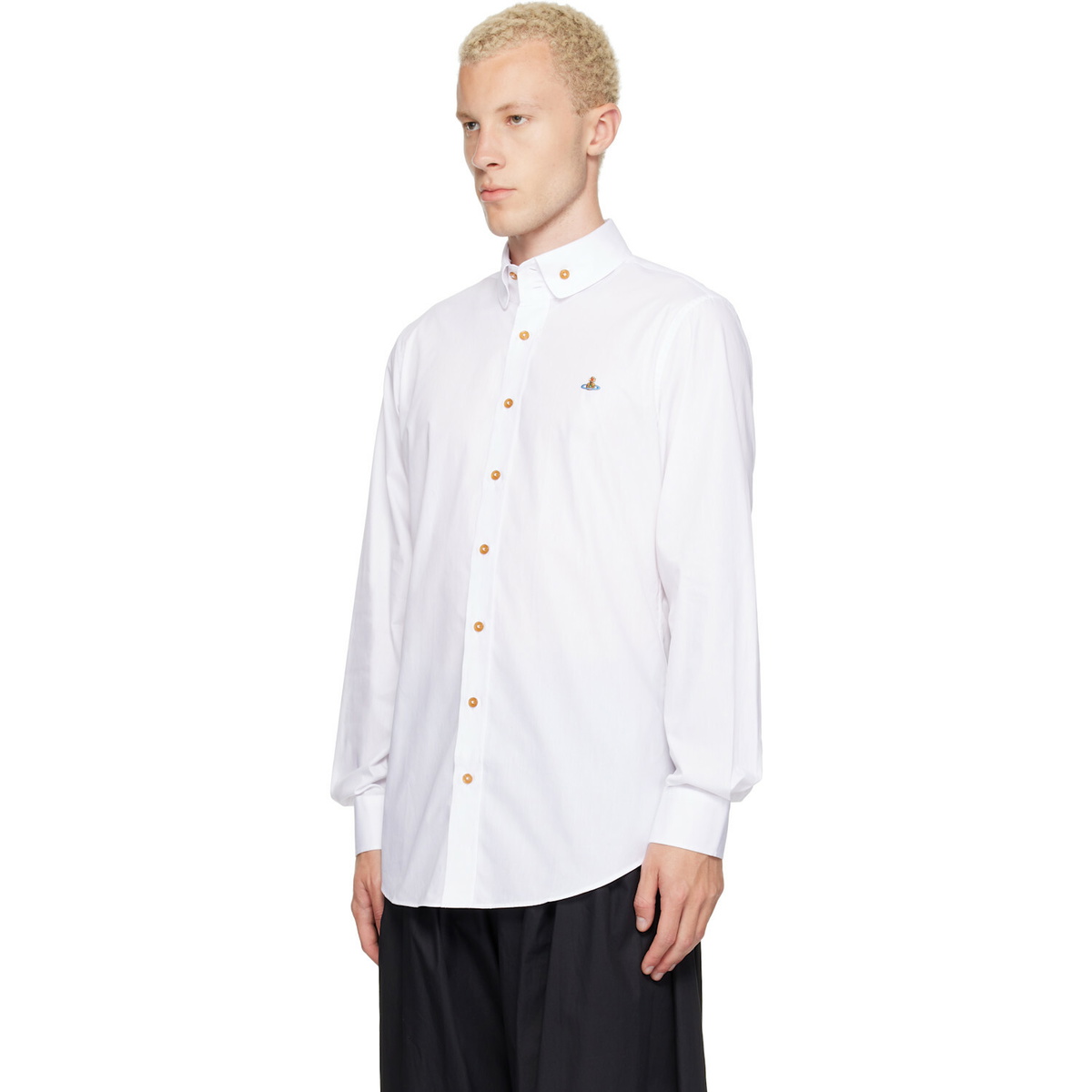 Vivienne Westwood White Two Button Krall Shirt