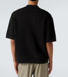Frame Crochet cotton-blend polo shirt