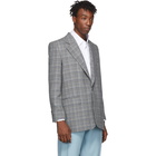 Givenchy Grey and Blue Check Jacket