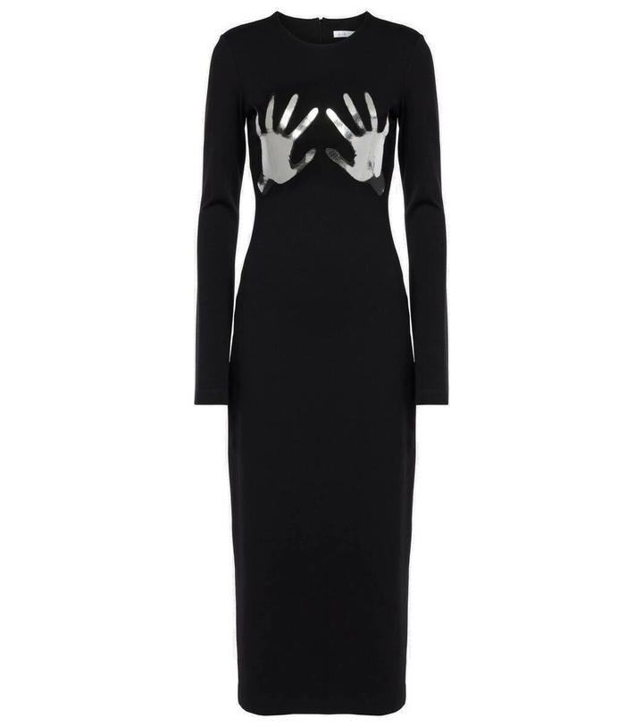 Photo: Area Patch-appliqué jersey midi dress