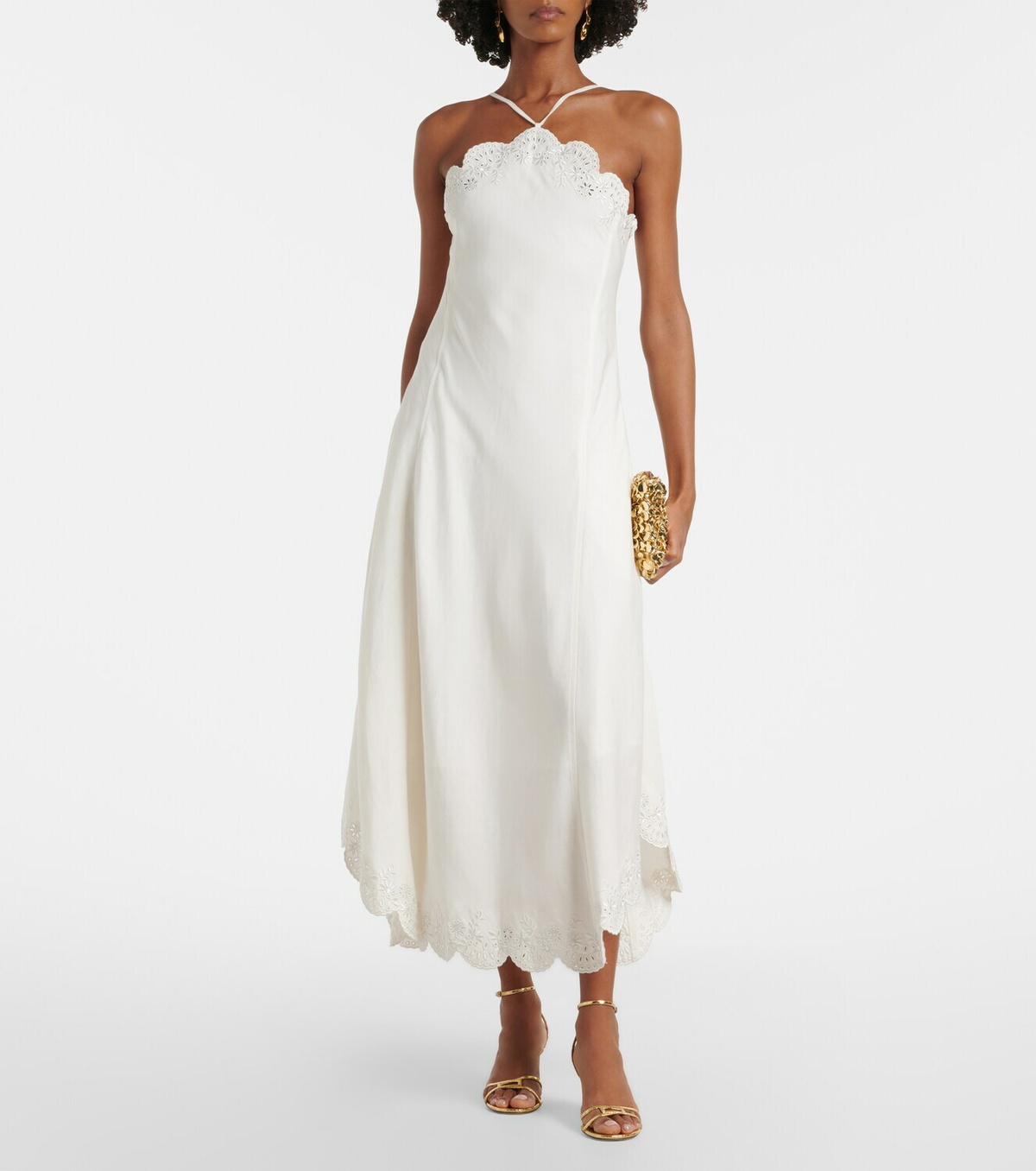 Simkhai Gillian linen-blend midi dress