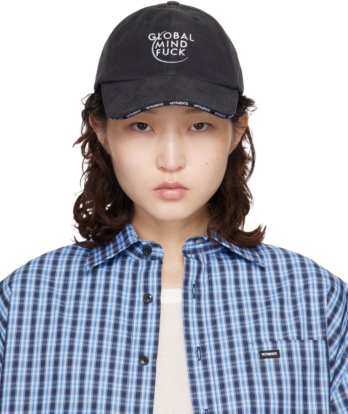 VETEMENTS Black 'Global MF' Cap