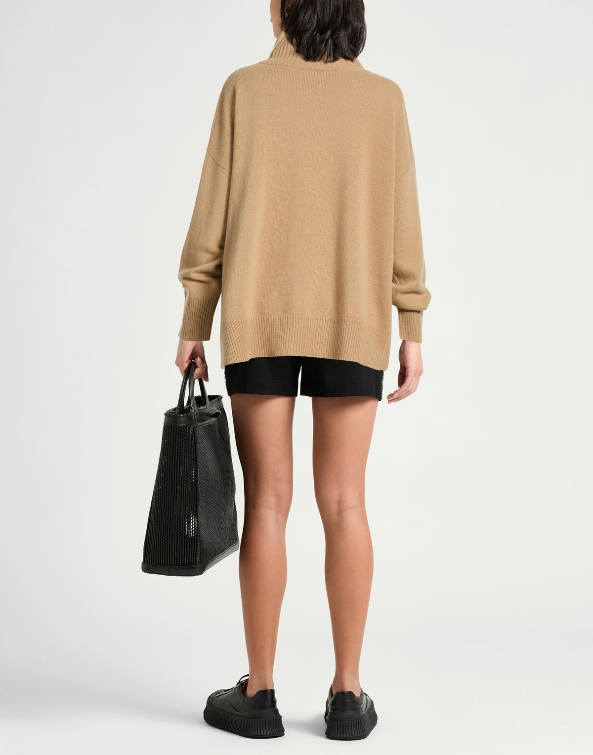 Roberto Collina Womens Turtleneck Camel