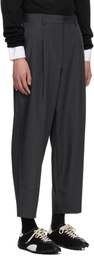 Comme des Garçons Homme Deux Gray Pinstripe Trousers