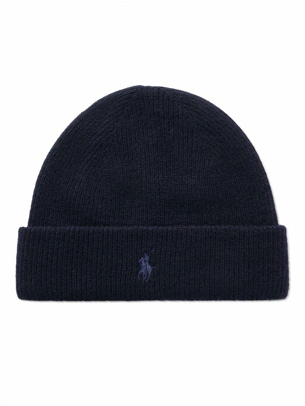 Photo: Polo Ralph Lauren - Logo-Embroidered Ribbed Cashmere Beanie