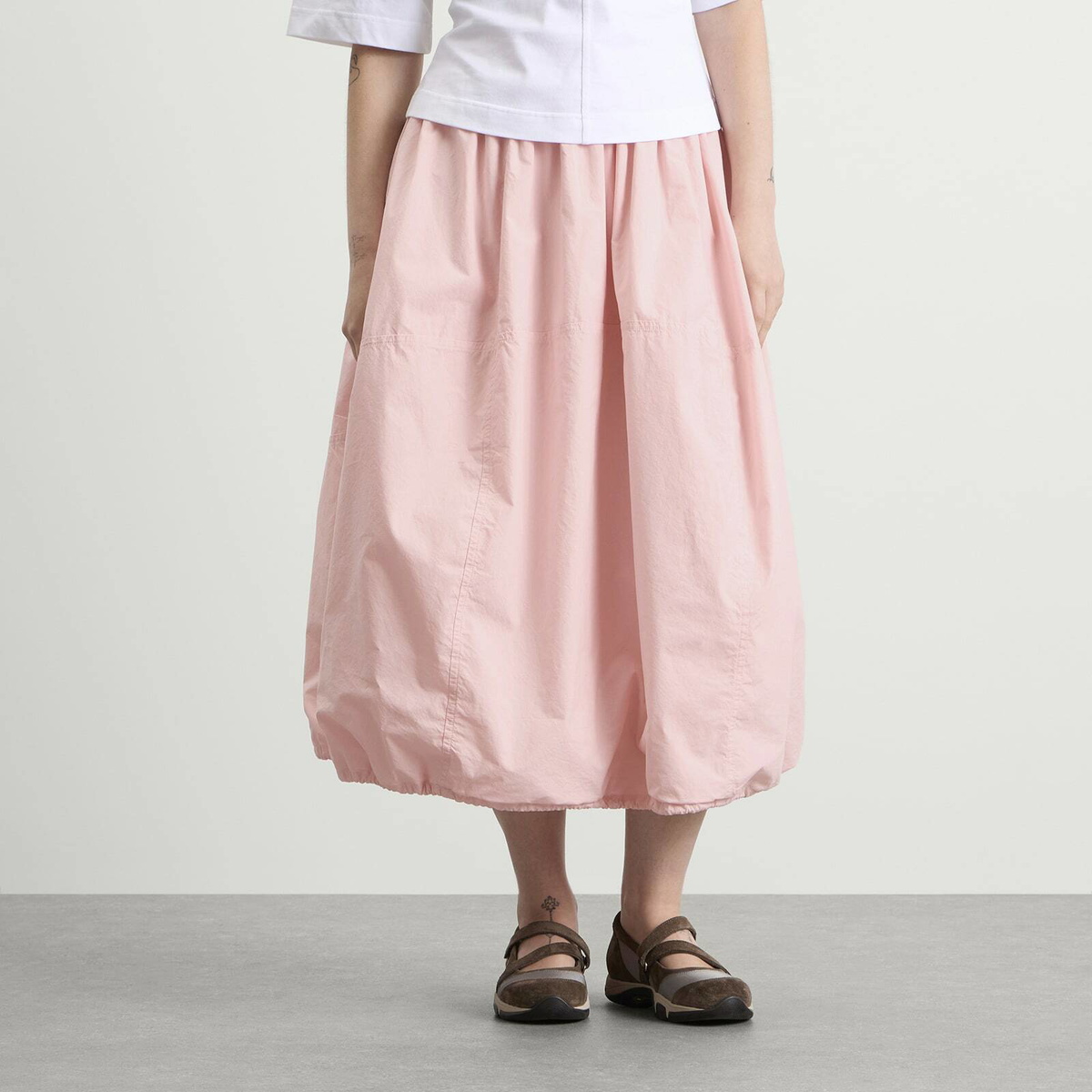 YMC Women's Parachute Midi Skirt in Pink