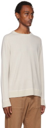 Massimo Alba Beige Garment-Dyed Sweater