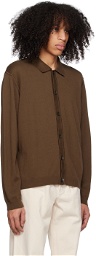 ANOTHER ASPECT Brown Spread Collar Cardigan
