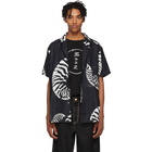 Double Rainbouu Black and White Beach House Hawaiian Shirt