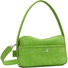 Acne Studios Green Camero Party Suede Bag