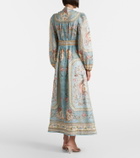 Zimmermann Roselight floral linen midi dress