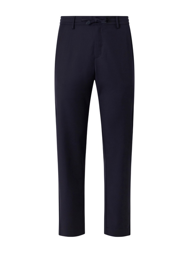 Photo: Canali - Tapered Stretch-Wool Gabardine Trousers - Blue