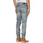 AMIRI Blue Bandana Print Jeans