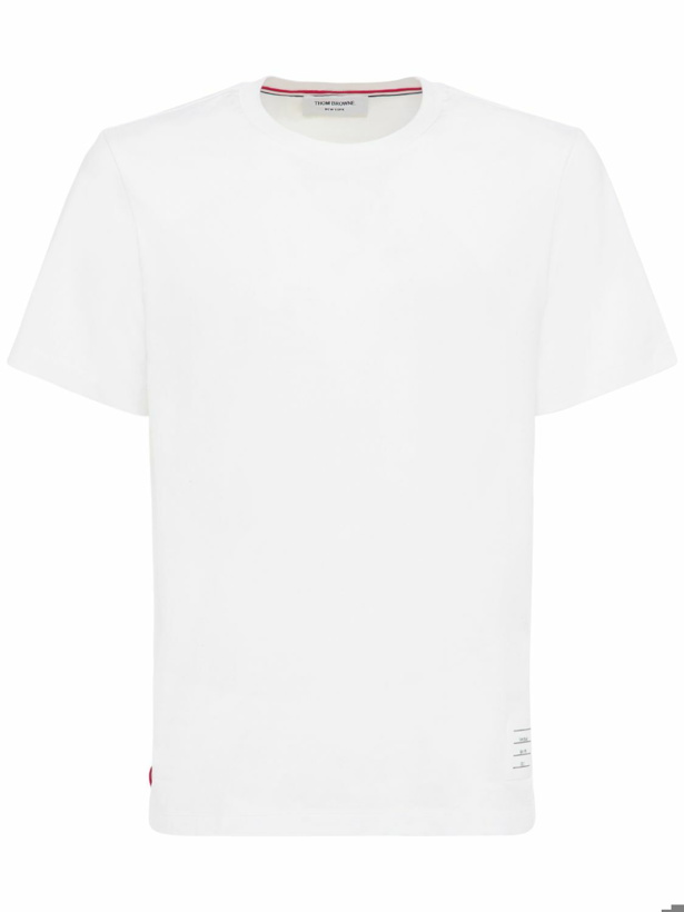 Photo: THOM BROWNE - Relaxed Fit Cotton Jersey T-shirt