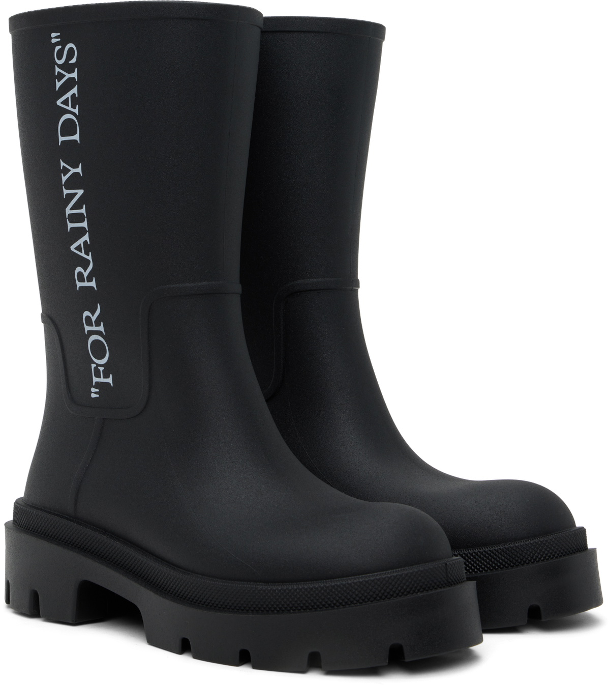 Off-White Black Reboot Rainy Days Boots