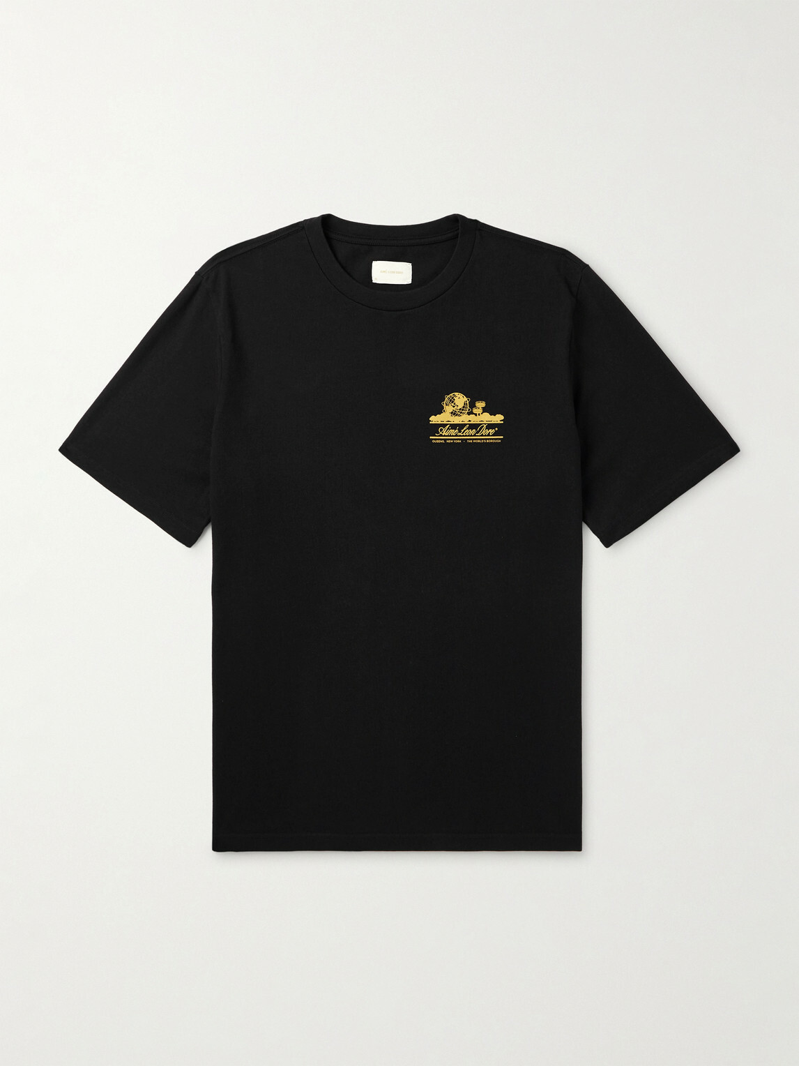 Aimé Leon Dore - Unisphere Logo-Print Cotton-Jersey T-Shirt - Black
