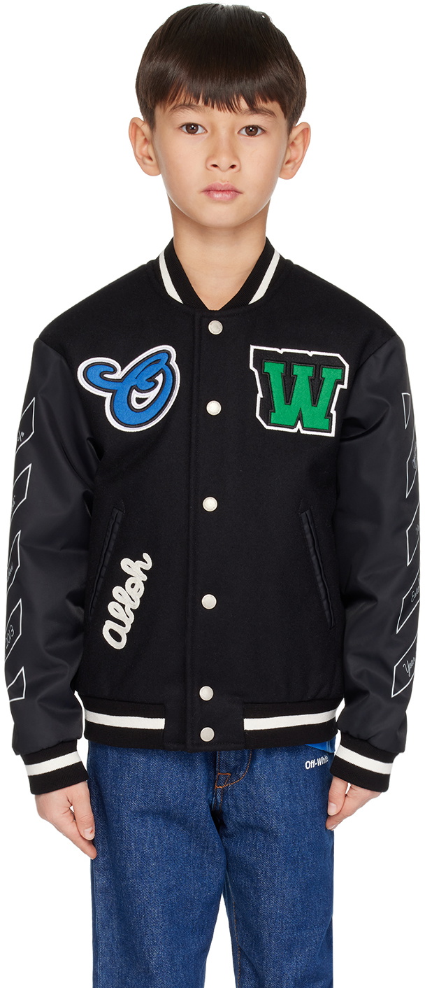 Off White Kids Guys Jackets In Black