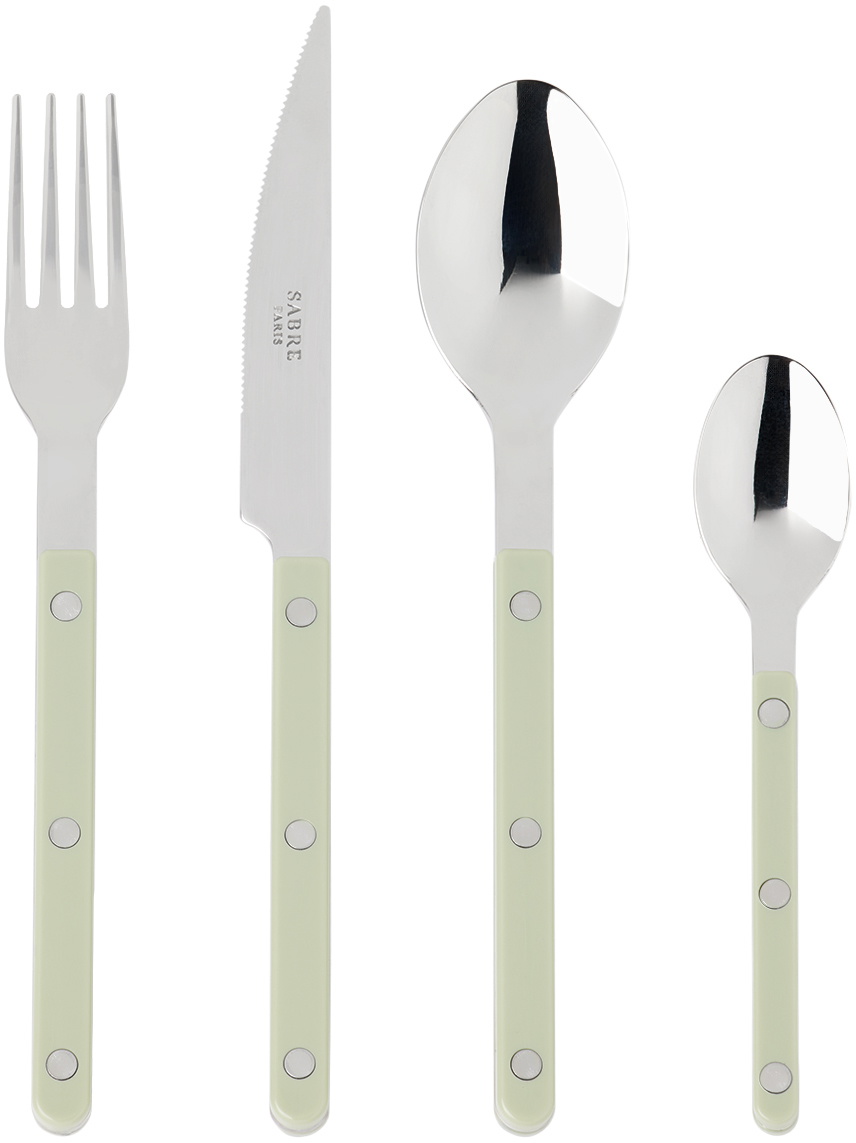 Sabre Green Bistrot Brilliant Flatware Set, 4 pcs