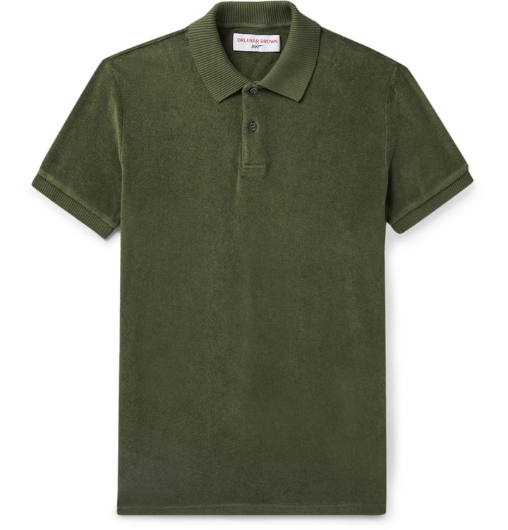 Photo: Orlebar Brown - 007 Ryder Cotton-Terry Polo Shirt - Green