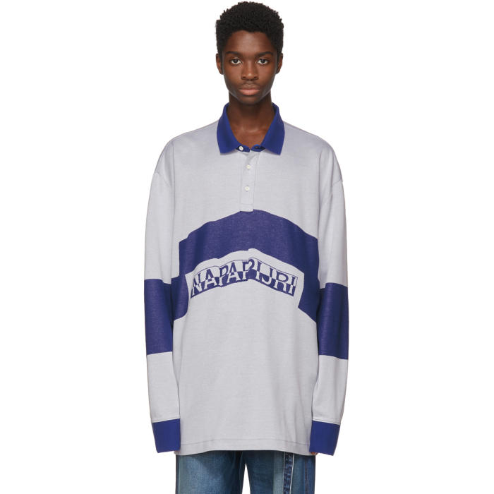 Martine Rose logo-print front-zip T-shirt, White