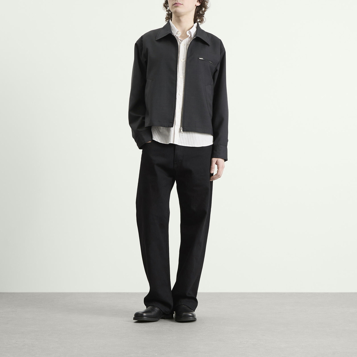 mfpen Men's Wool Postal Jacket in Anthracite