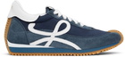 Loewe Blue Suede Flow Runner Sneakers