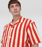 Bode Valance striped cotton shirt