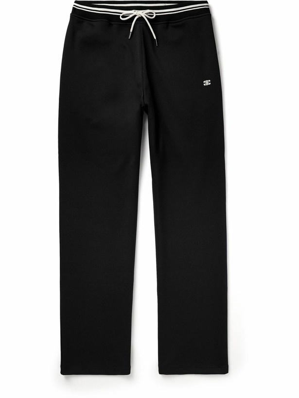 Photo: CELINE - Straight-Leg Striped Jersey Sweatpants - Black