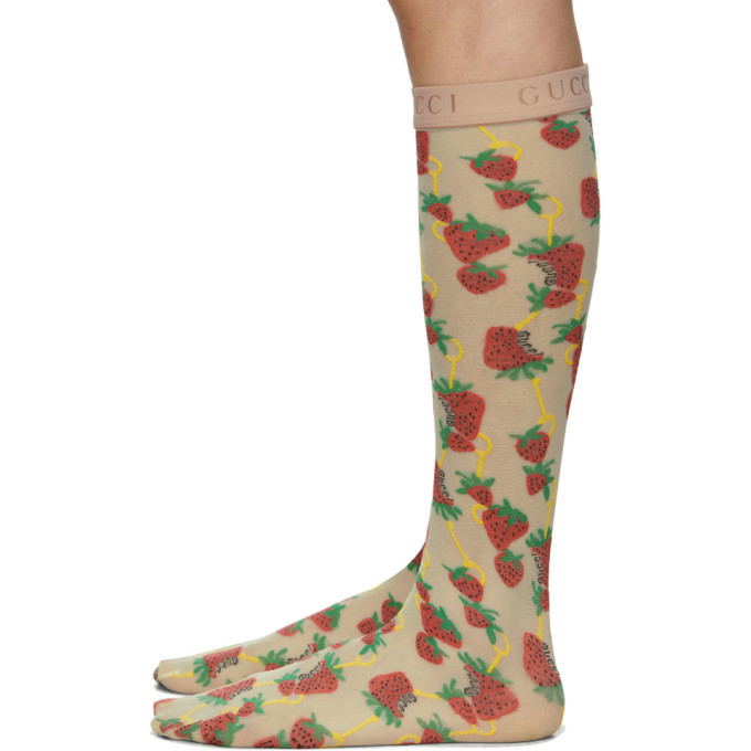 Gucci Off-White Strawberry Socks Gucci Gucci Off-White Strawberry Socks Gucci