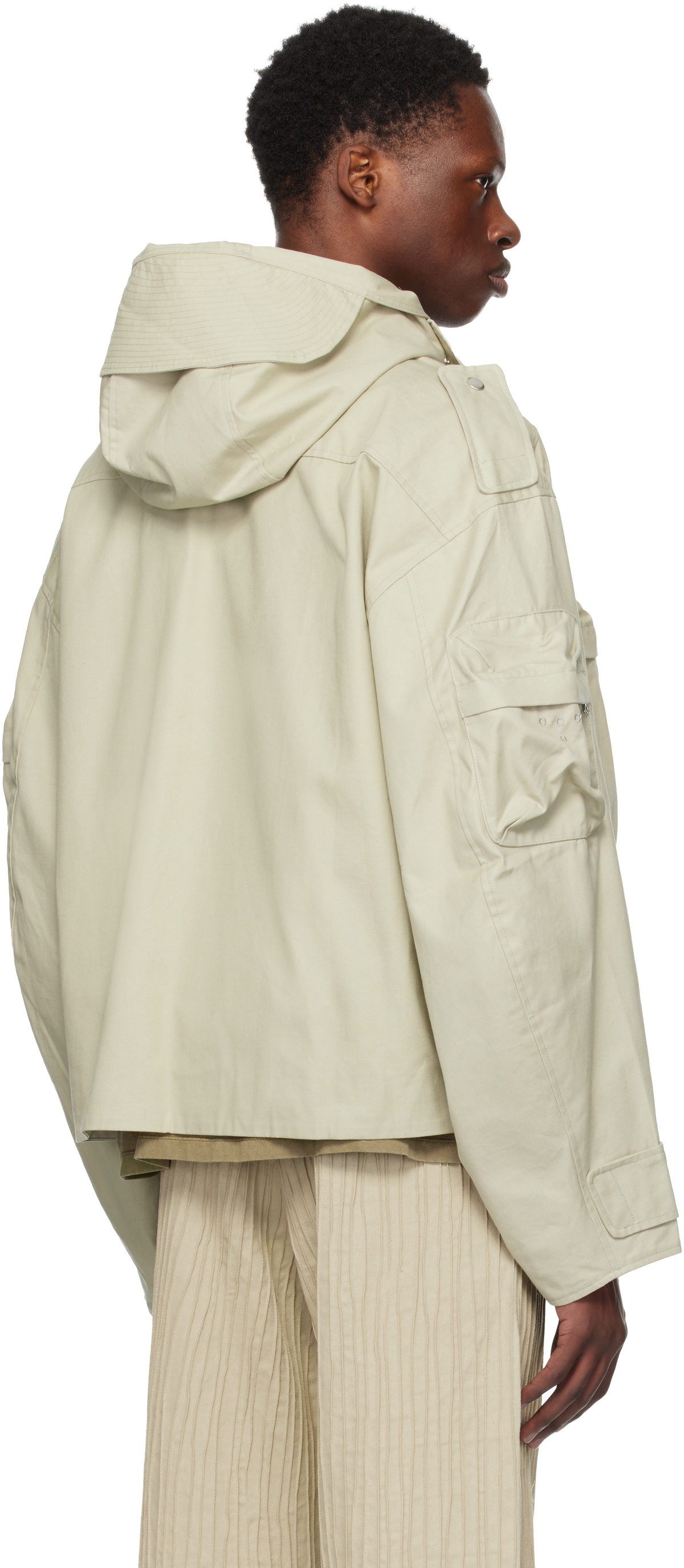 Tondolo Taupe Otidea Hooded Jacket