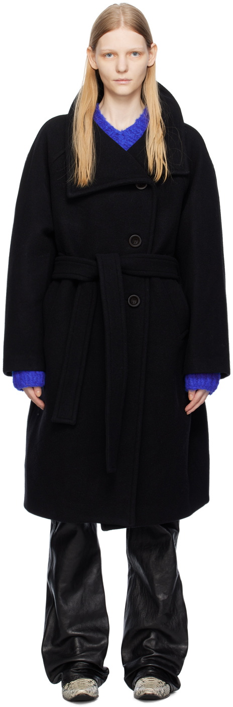 Acne Studios Black Belted Coat Acne Studios