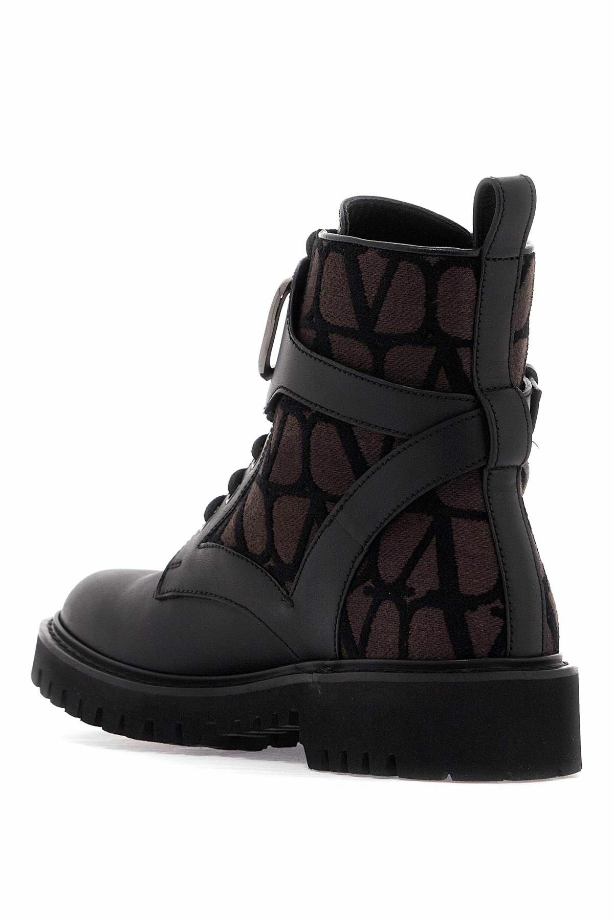 VALENTINO GARAVANI 'leather and canvas iconographer an Black